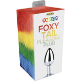 Rainbow Foxy Tail with Stainless Steel Butt Plug Box
