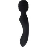 Bliss Wonder Full Silicone Ripple Black Vibrator Front View