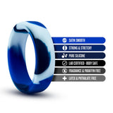 Performance - Silicone Camo Cock Ring - Blue Camouflage
