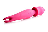 Dual Diva 2 In 1 Textured Pink Vibrator Back View