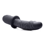 Power Pounder Vibrating And Thrusting Silicone Dildo Black