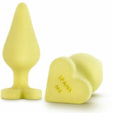 Naughty Candy Heart Yellow Silicone Butt Plug