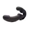 Urge Silicone Vibrating Strapless Strap On With Remote Black