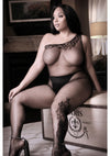 Before Dawn Off Shoulder Bodystocking Plus Size