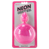 Pink Neon Bunny Tail Beginner Silicone Butt Plug