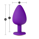 Temptasia Bling Butt Plug - Large Purple